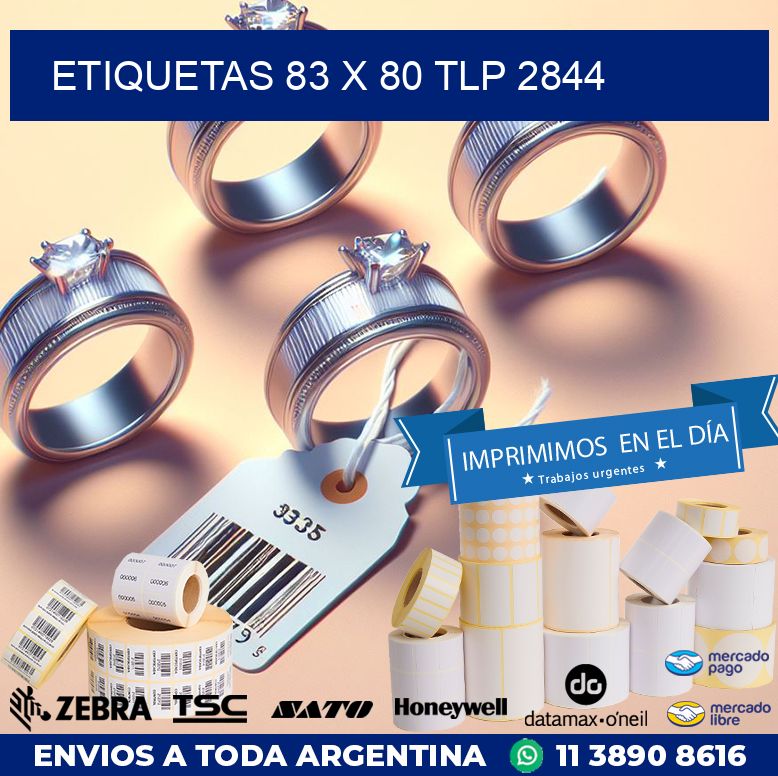 ETIQUETAS 83 x 80 TLP 2844
