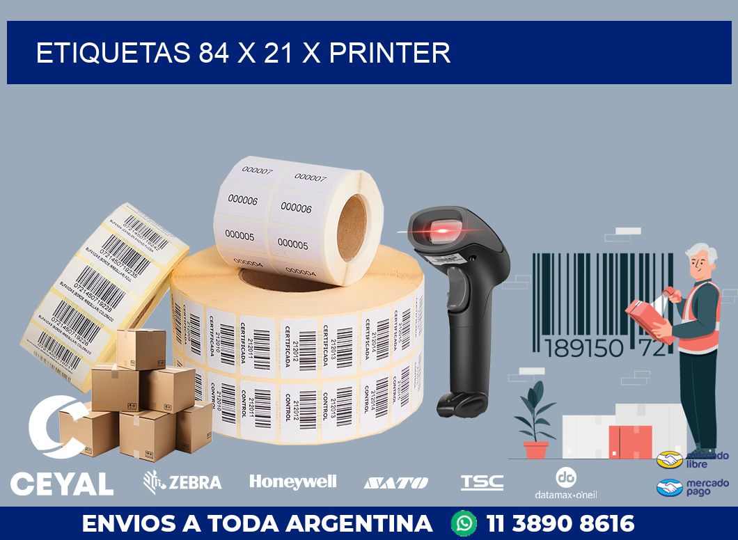 ETIQUETAS 84 x 21 X PRINTER