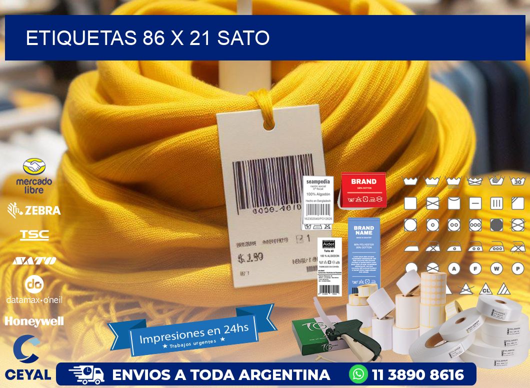 ETIQUETAS 86 x 21 SATO