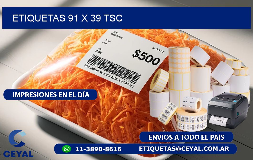 ETIQUETAS 91 x 39 TSC
