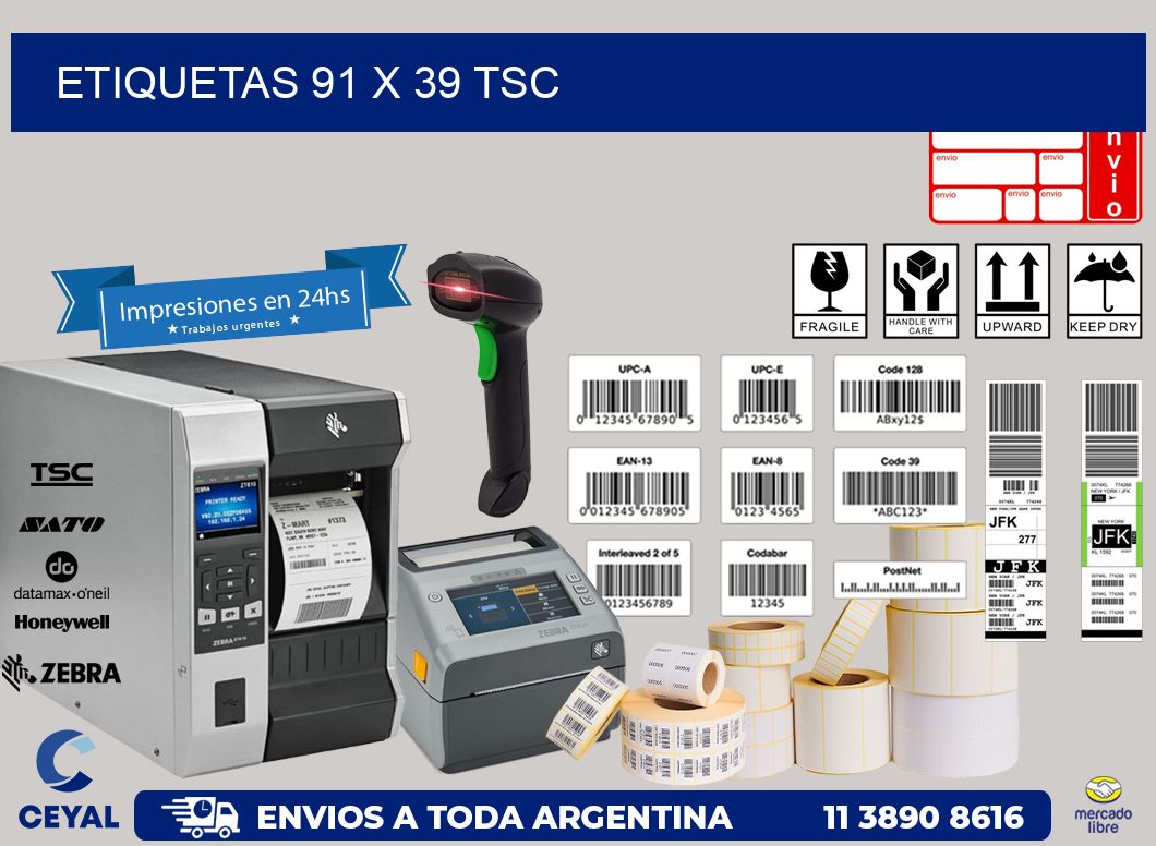 ETIQUETAS 91 x 39 TSC