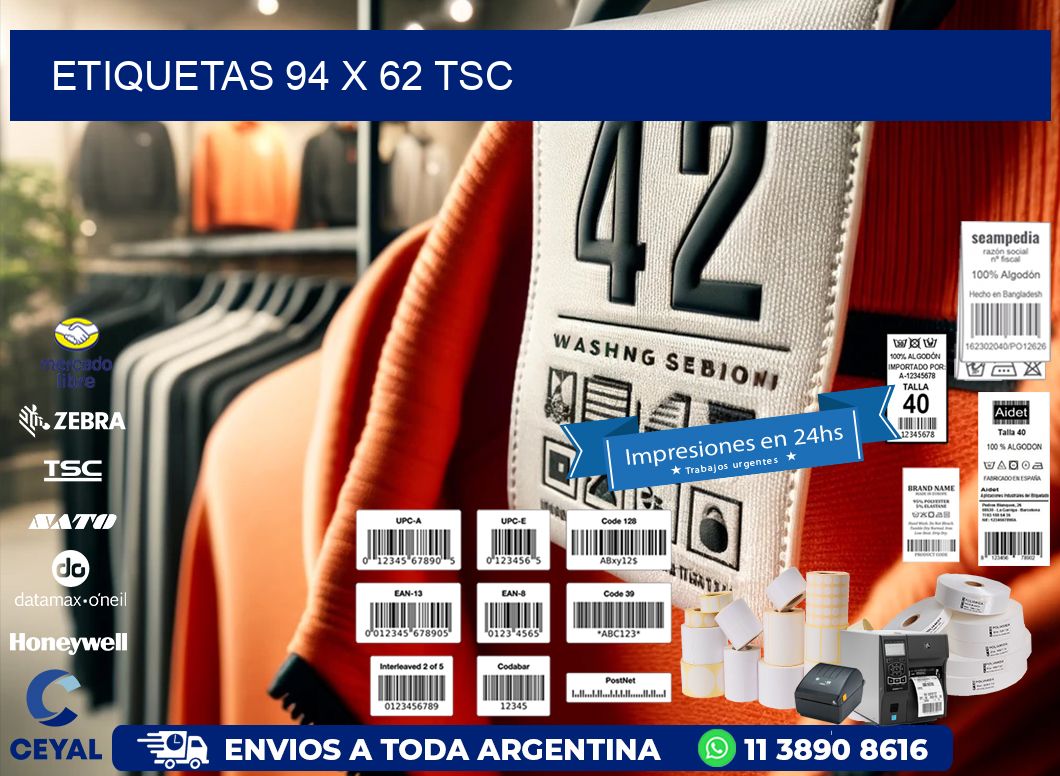ETIQUETAS 94 x 62 TSC