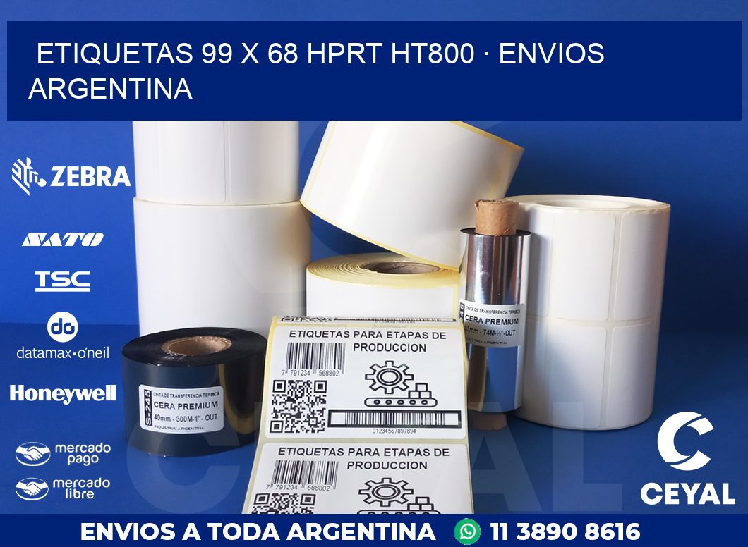 ETIQUETAS 99 x 68 HPRT HT800 · ENVIOS ARGENTINA
