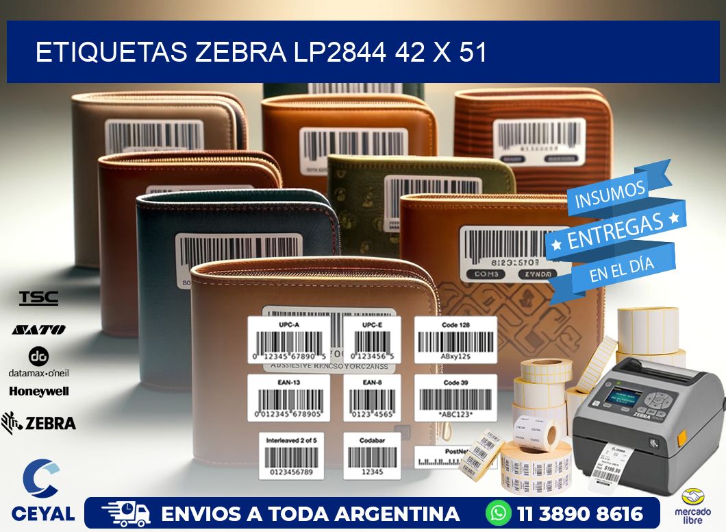ETIQUETAS Zebra LP2844 42 x 51