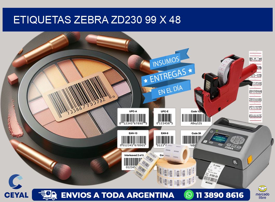 ETIQUETAS Zebra ZD230 99 x 48
