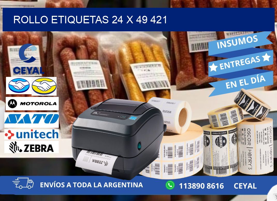 Rollo etiquetas 24 x 49 421