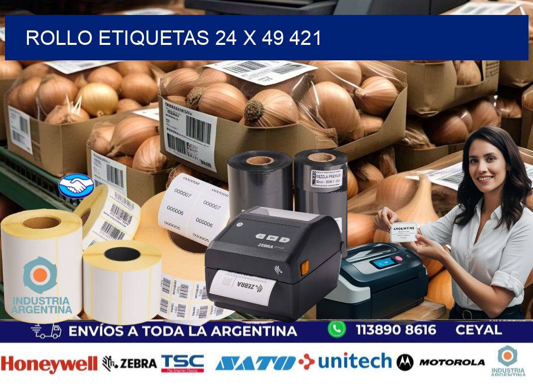 Rollo etiquetas 24 x 49 421