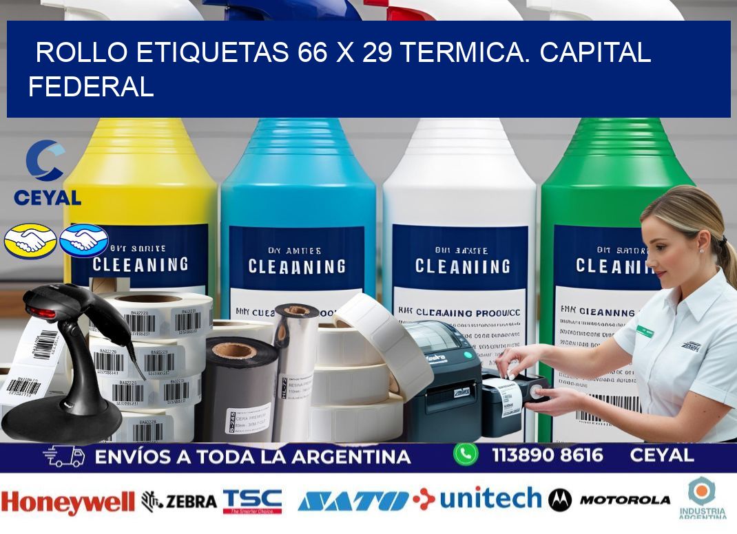 Rollo etiquetas 66 x 29 termica. Capital Federal