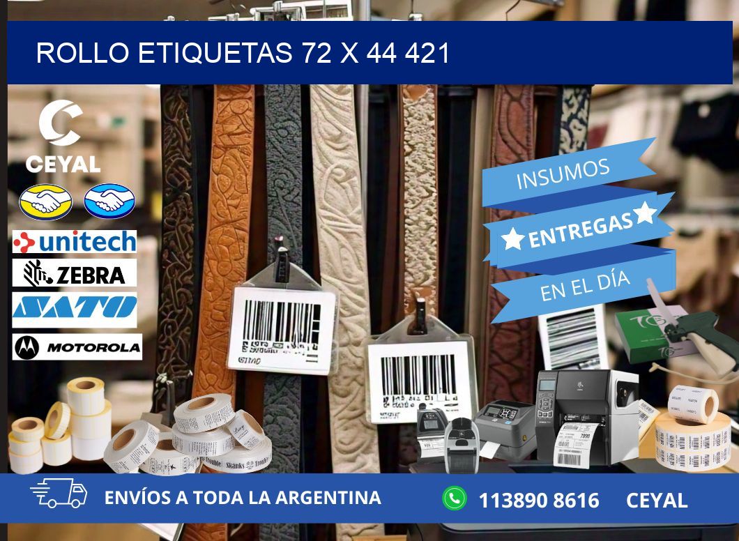 Rollo etiquetas 72 x 44 421