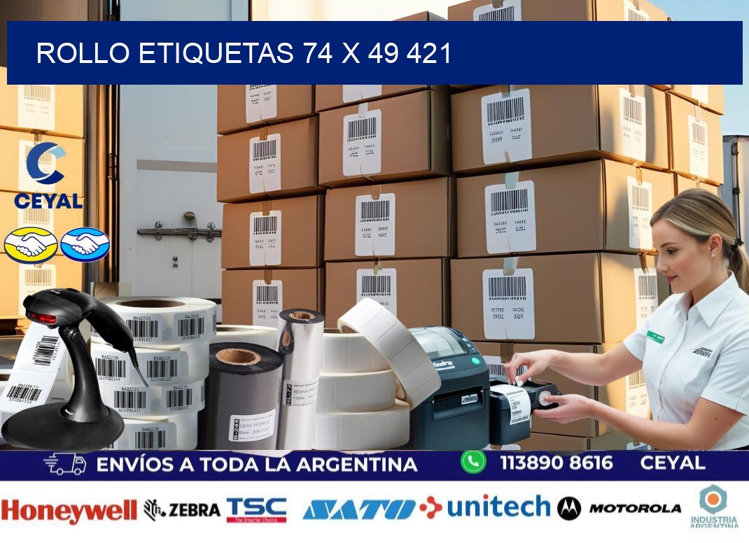 Rollo etiquetas 74 x 49 421