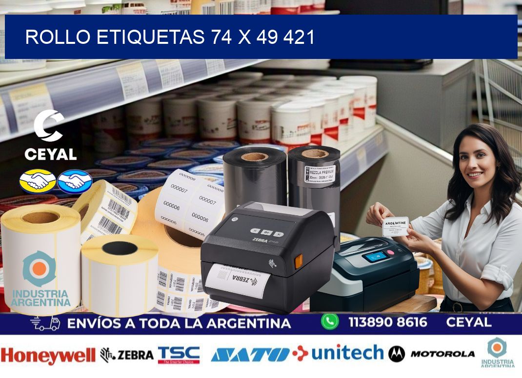 Rollo etiquetas 74 x 49 421
