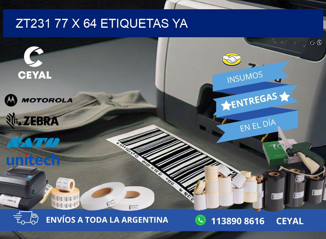 ZT231 77 x 64 ETIQUETAS YA