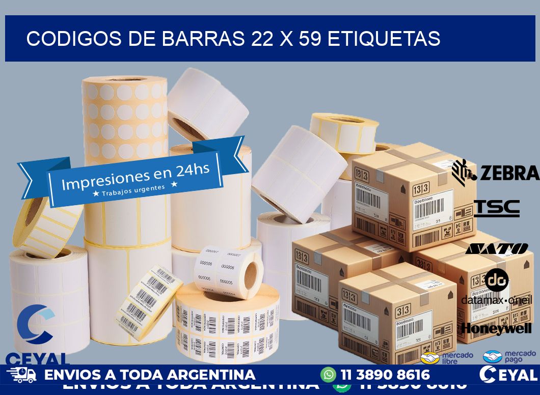 codigos de barras 22 x 59 etiquetas