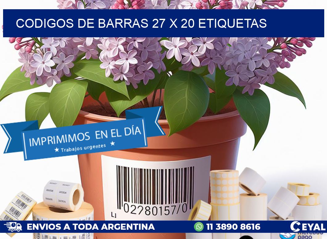 codigos de barras 27 x 20 etiquetas