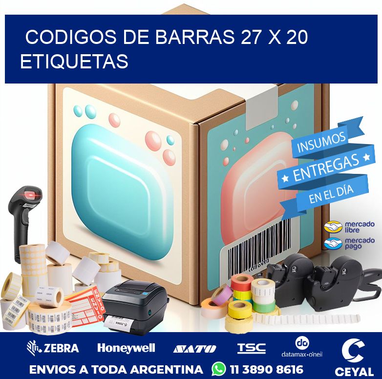 codigos de barras 27 x 20 etiquetas