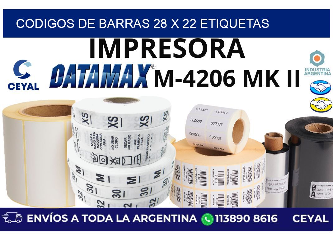 codigos de barras 28 x 22 etiquetas