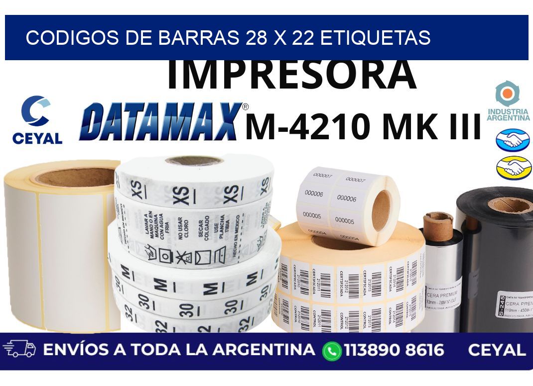 codigos de barras 28 x 22 etiquetas