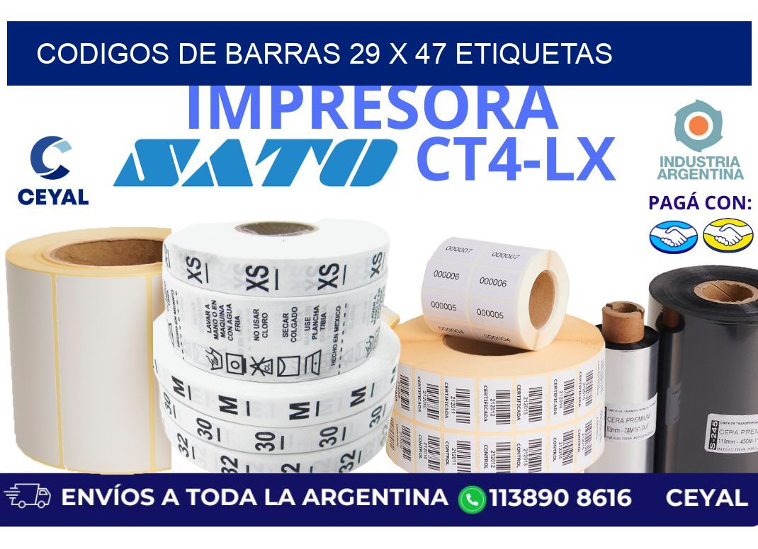 codigos de barras 29 x 47 etiquetas