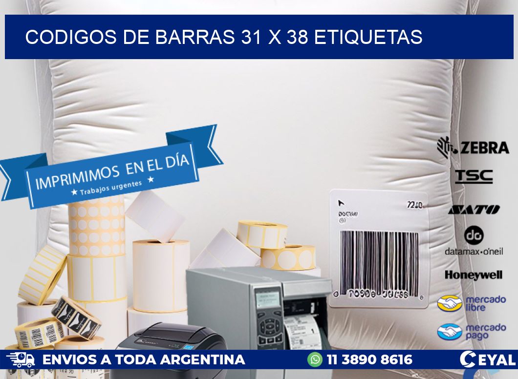 codigos de barras 31 x 38 etiquetas