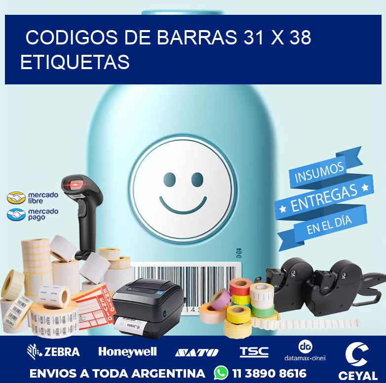 codigos de barras 31 x 38 etiquetas