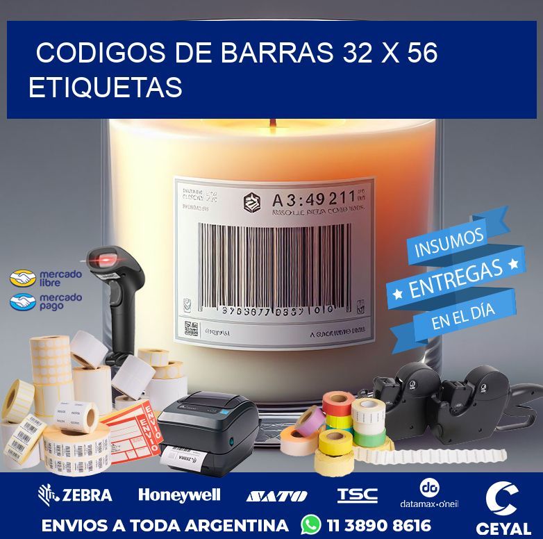 codigos de barras 32 x 56 etiquetas