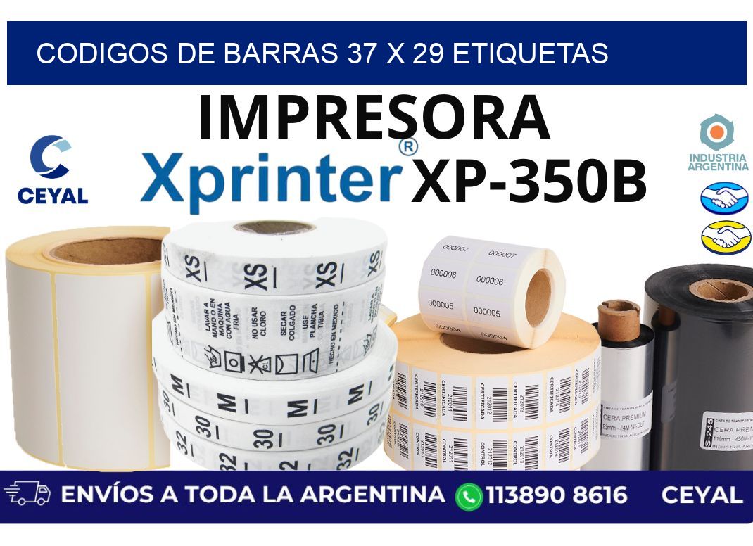 codigos de barras 37 x 29 etiquetas