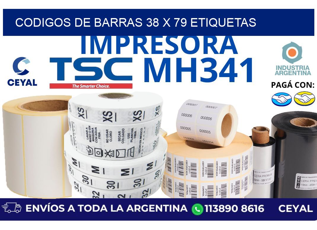 codigos de barras 38 x 79 etiquetas