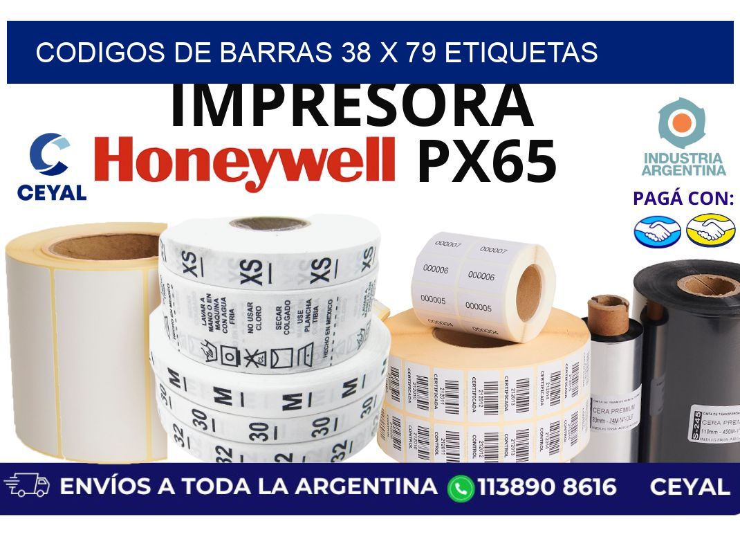 codigos de barras 38 x 79 etiquetas