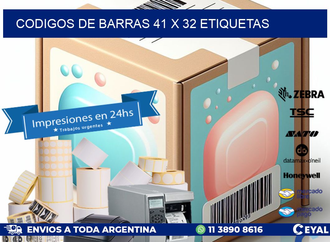 codigos de barras 41 x 32 etiquetas