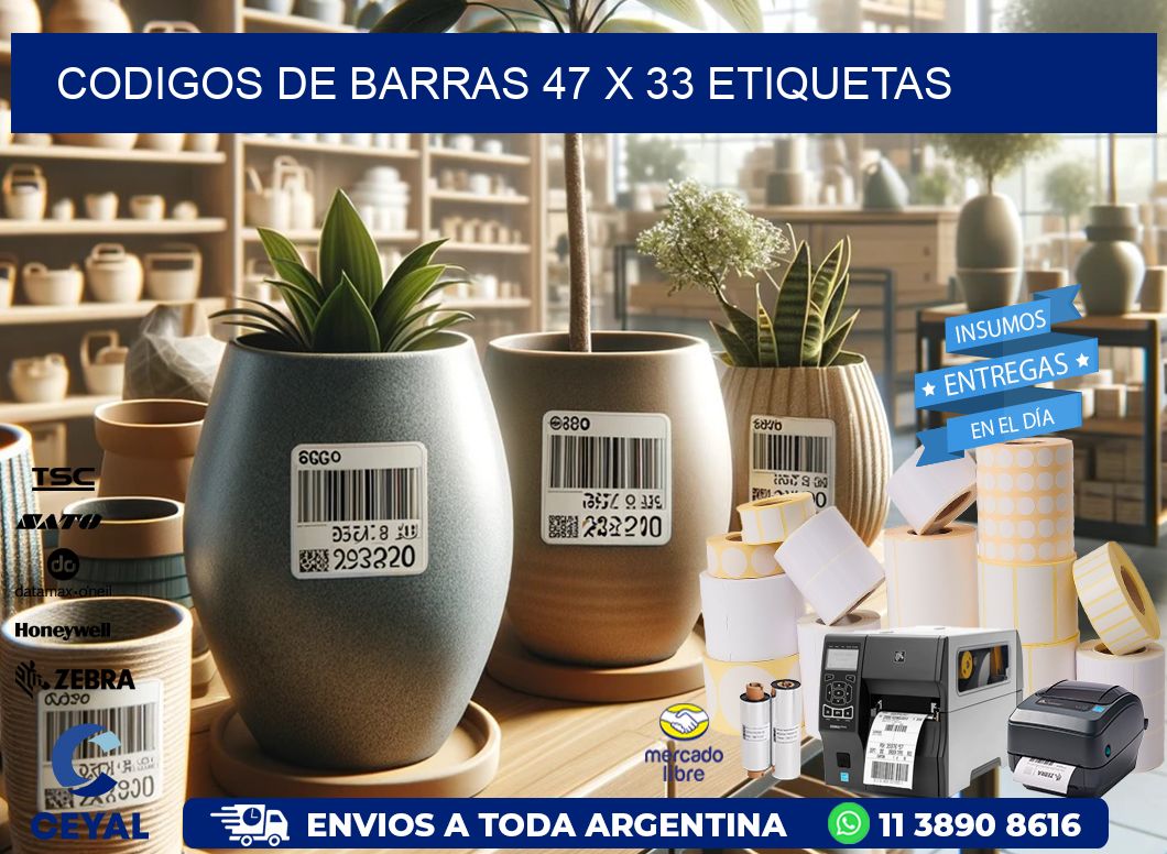 codigos de barras 47 x 33 etiquetas