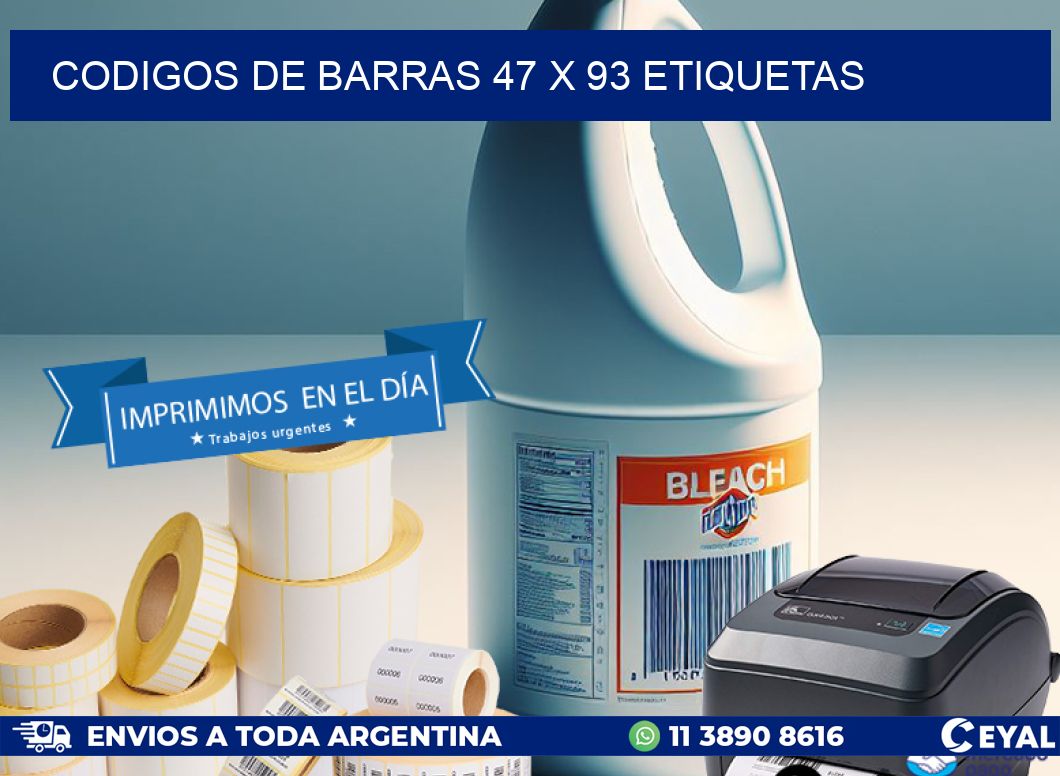codigos de barras 47 x 93 etiquetas