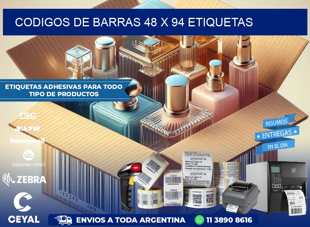 codigos de barras 48 x 94 etiquetas