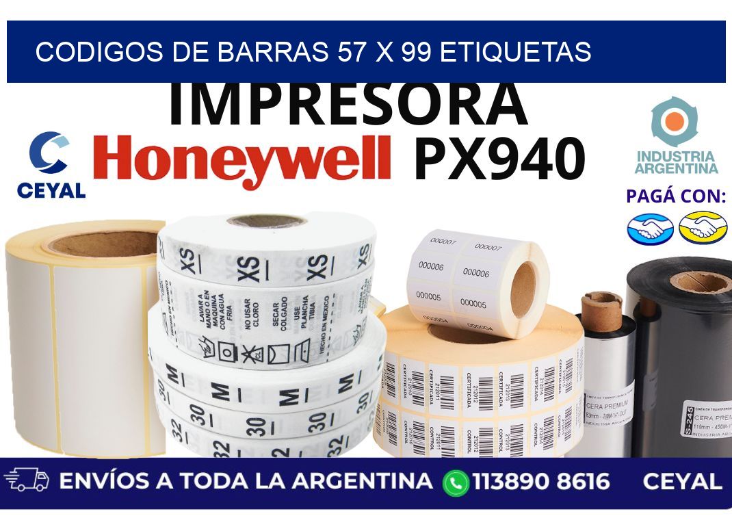 codigos de barras 57 x 99 etiquetas