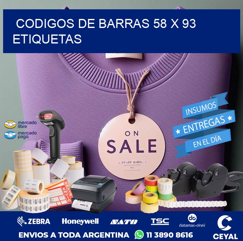 codigos de barras 58 x 93 etiquetas