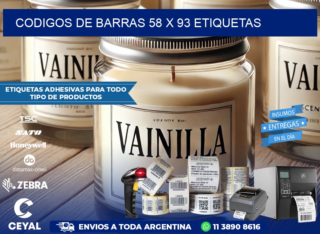 codigos de barras 58 x 93 etiquetas