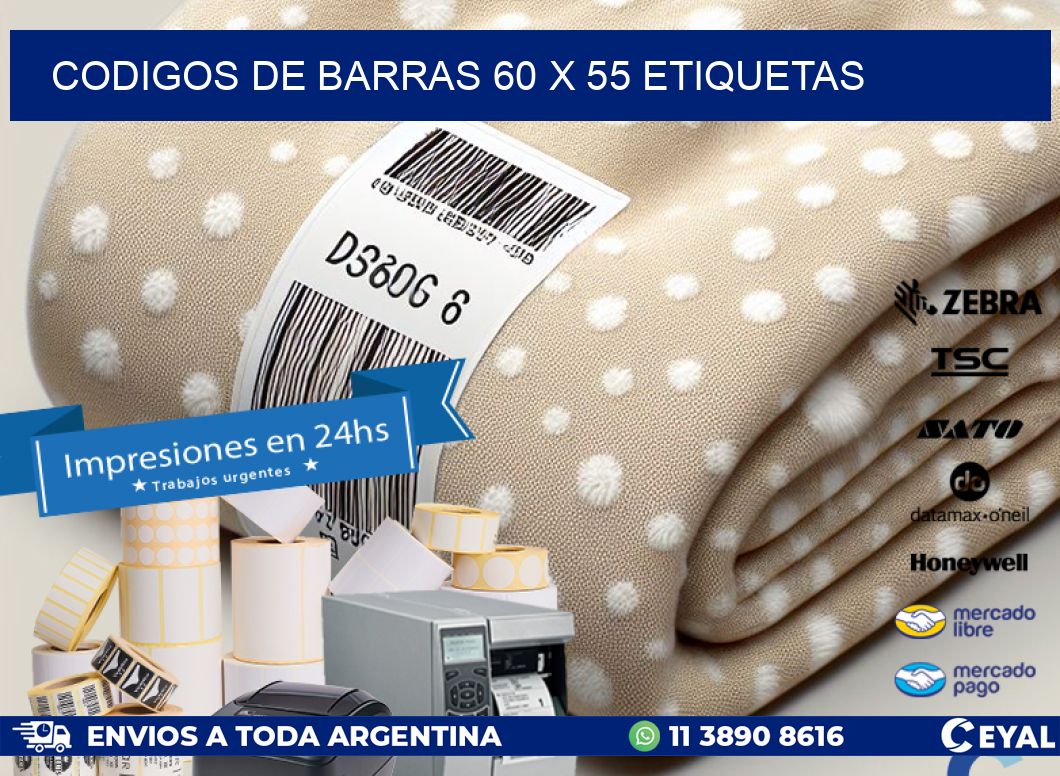 codigos de barras 60 x 55 etiquetas