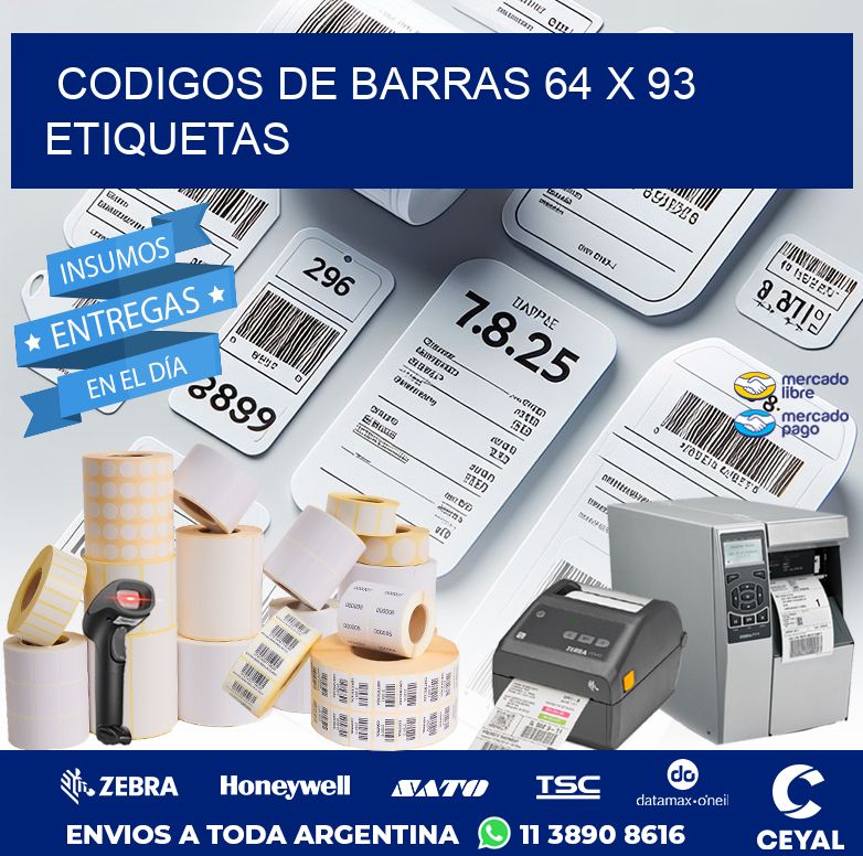 codigos de barras 64 x 93 etiquetas