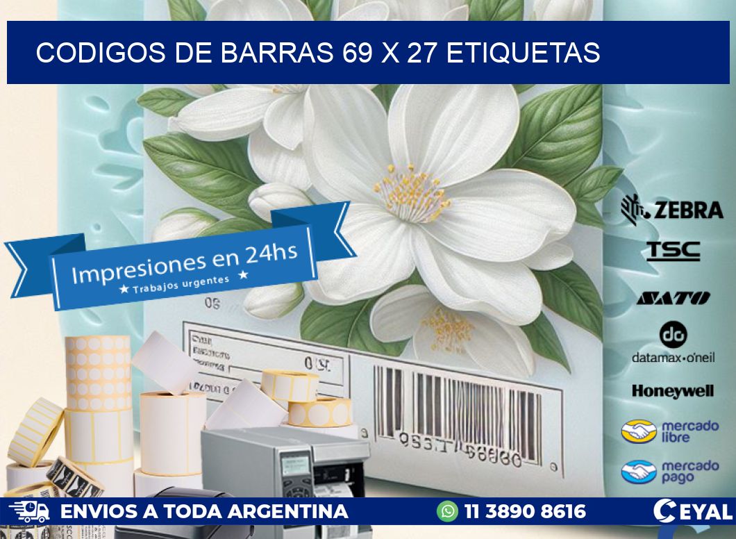 codigos de barras 69 x 27 etiquetas
