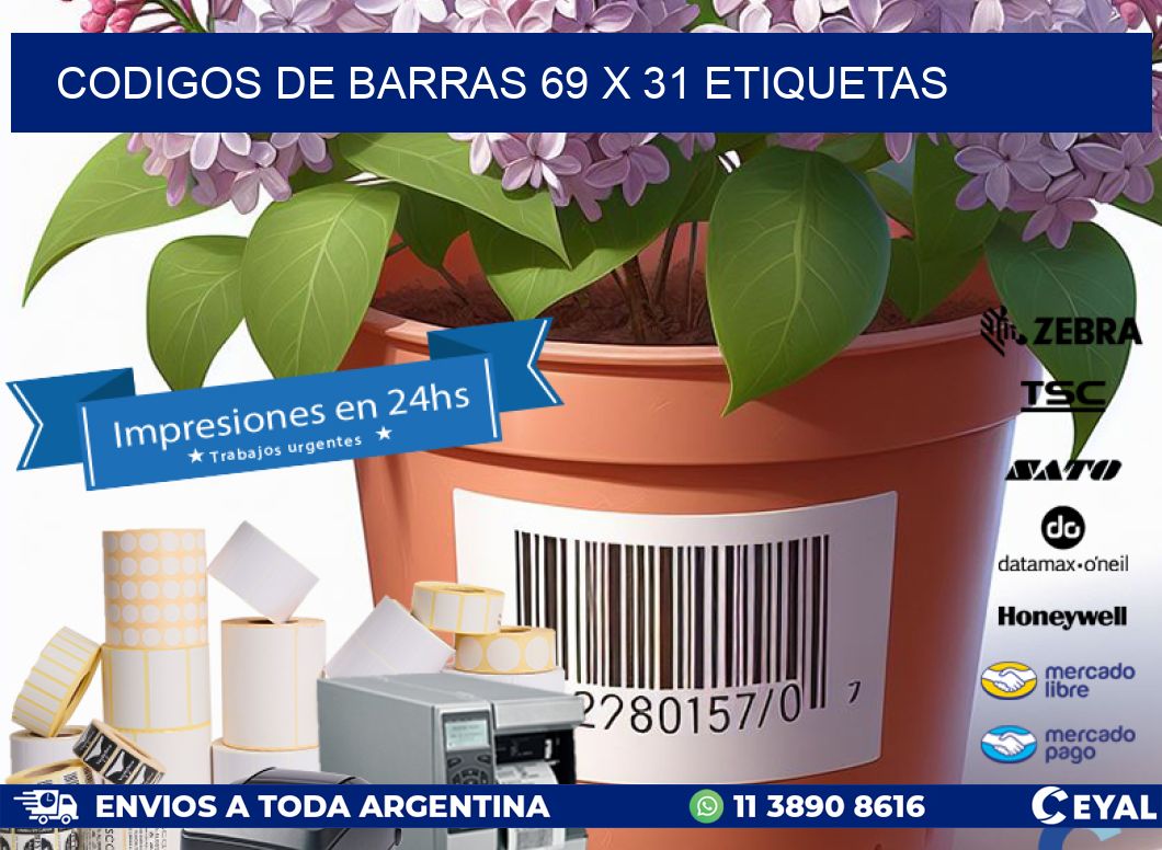codigos de barras 69 x 31 etiquetas