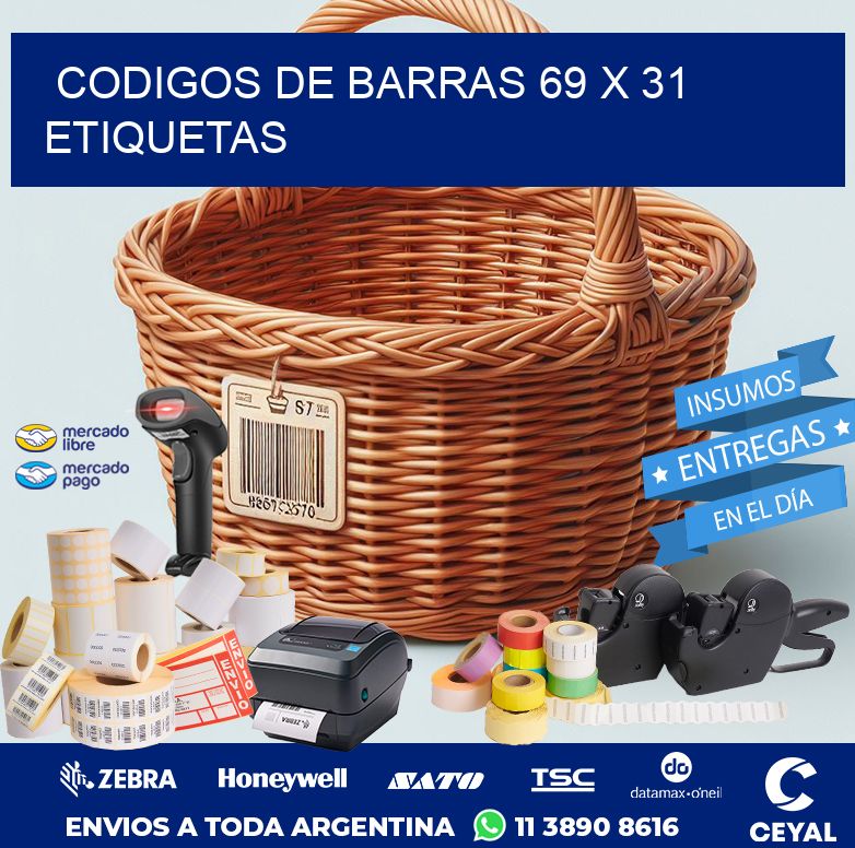codigos de barras 69 x 31 etiquetas