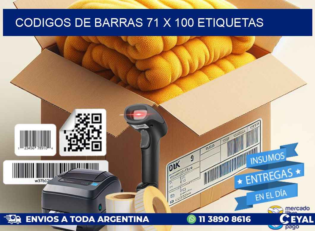 codigos de barras 71 x 100 etiquetas