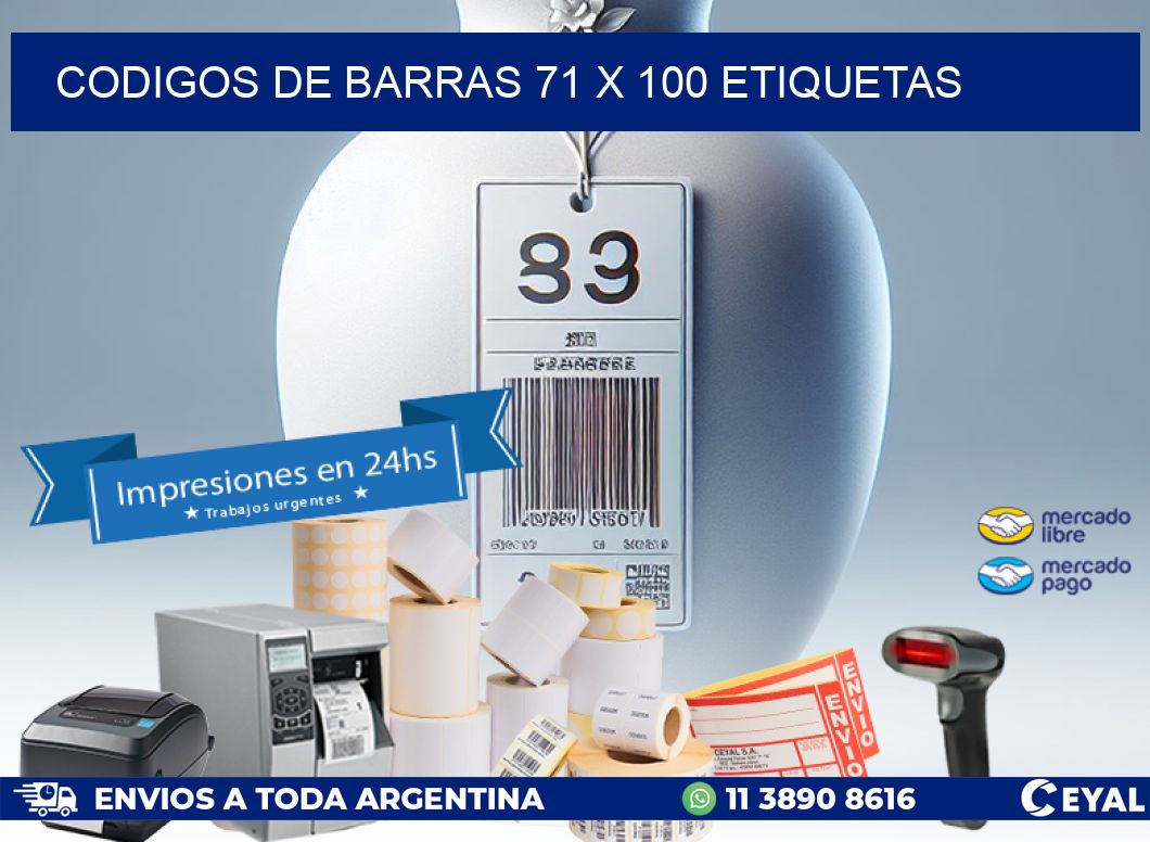 codigos de barras 71 x 100 etiquetas