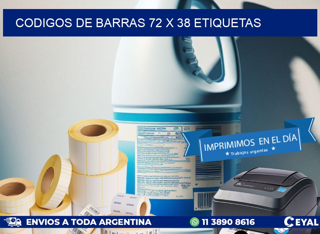codigos de barras 72 x 38 etiquetas