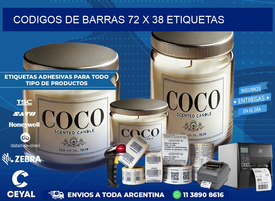 codigos de barras 72 x 38 etiquetas