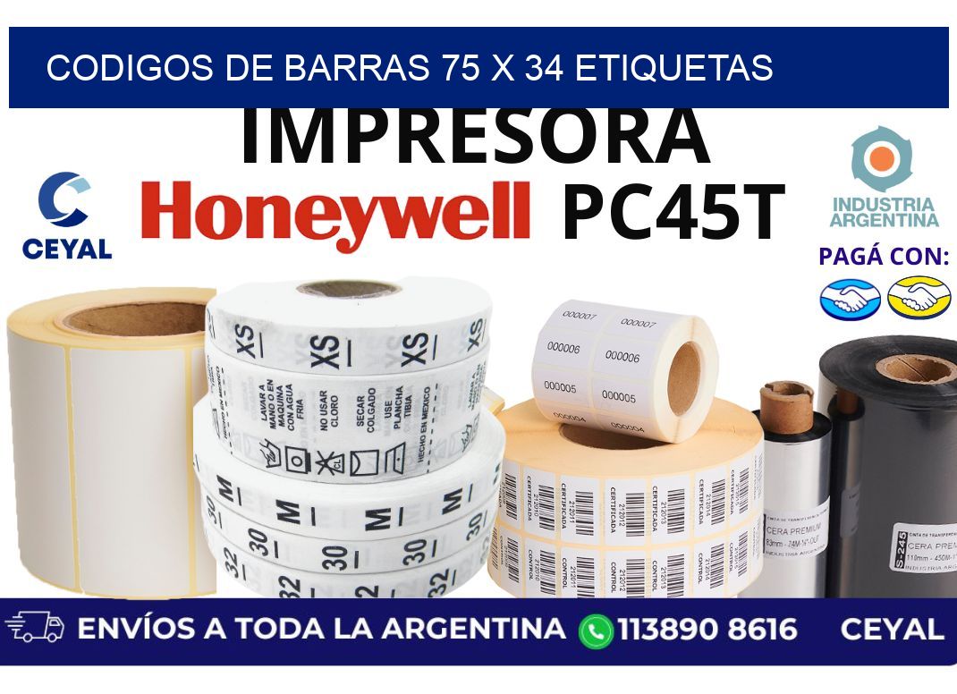 codigos de barras 75 x 34 etiquetas