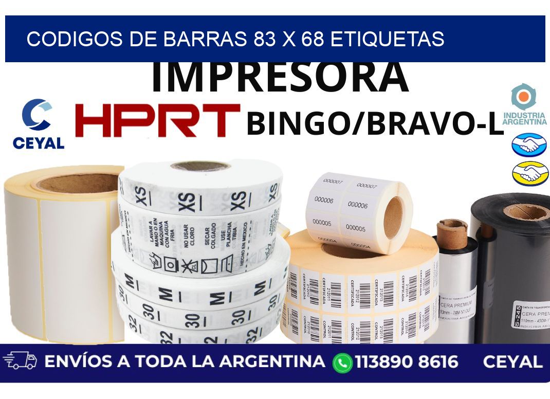codigos de barras 83 x 68 etiquetas