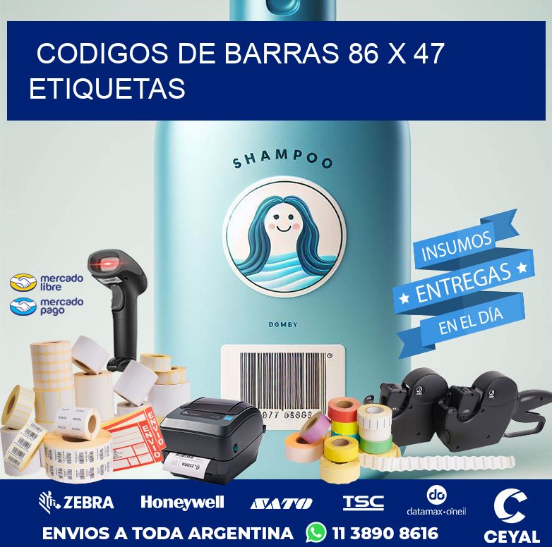 codigos de barras 86 x 47 etiquetas