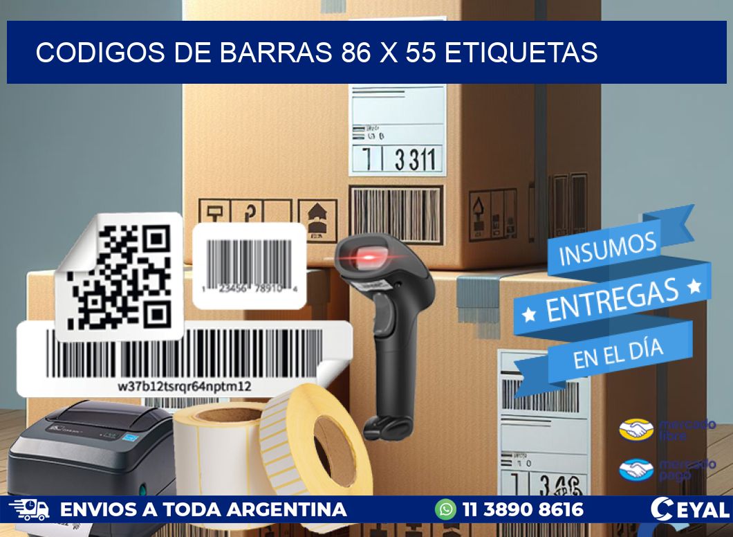 codigos de barras 86 x 55 etiquetas