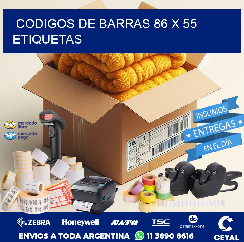 codigos de barras 86 x 55 etiquetas