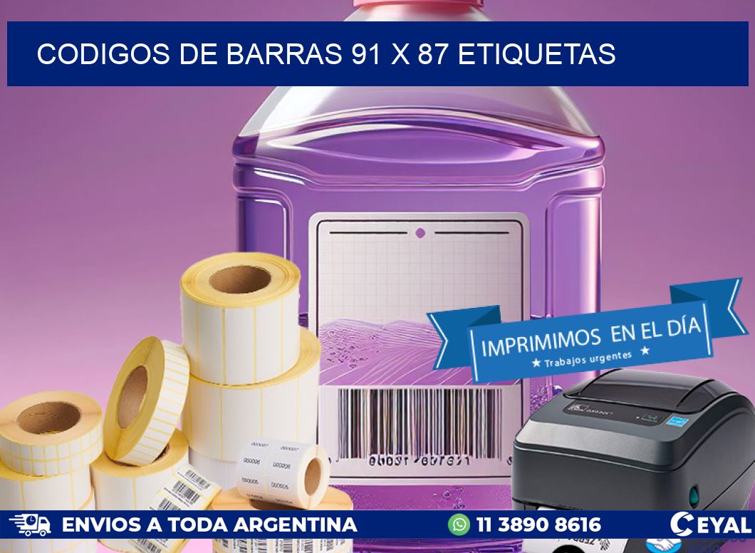 codigos de barras 91 x 87 etiquetas
